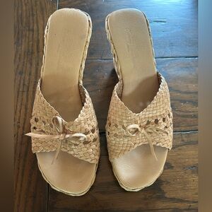Tommy Bahama Beige Woven Sandals